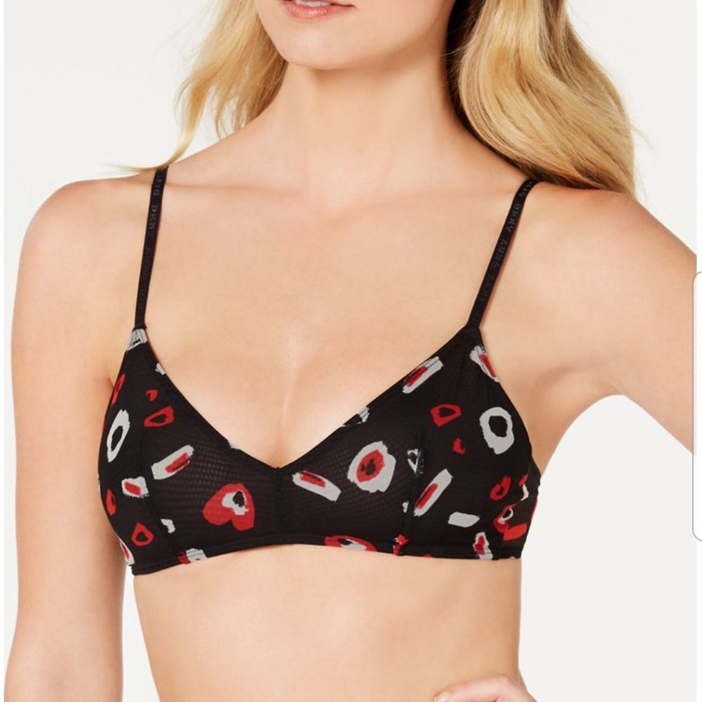 DKNY LOGO MESH WIRE-FREE BRALETTE DKNY